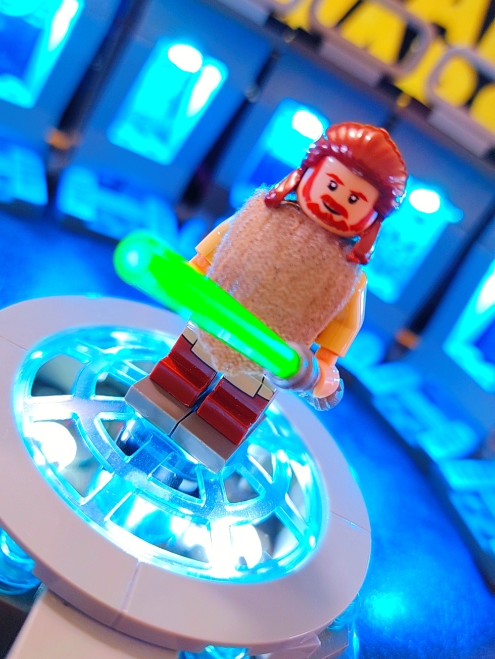 Star Wars Qui Gon Jinn Minifigure Lego Compatible
